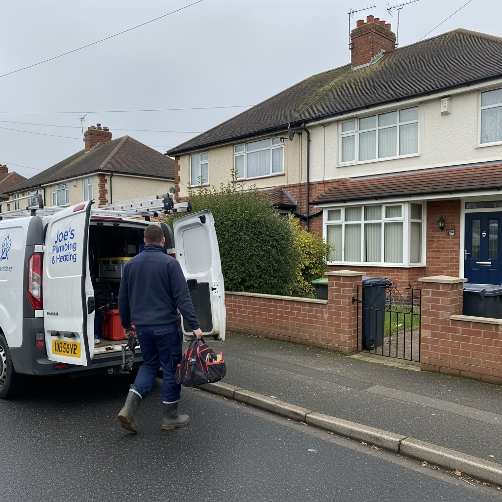 Heat pump installation team arriving at a UK home ready for a multi-day installation