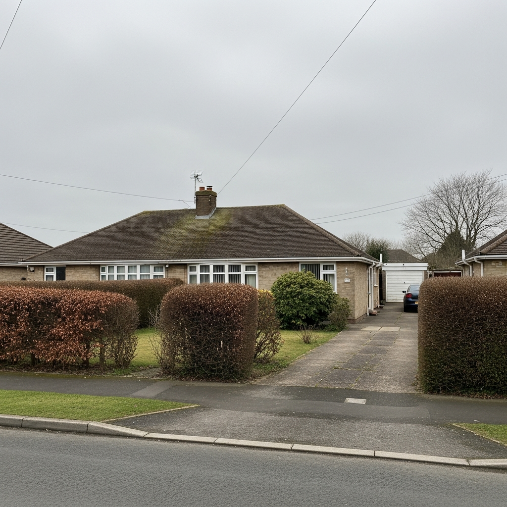 UK bungalow where loft insulation is particularly important for heat pump efficiency due to large roof area