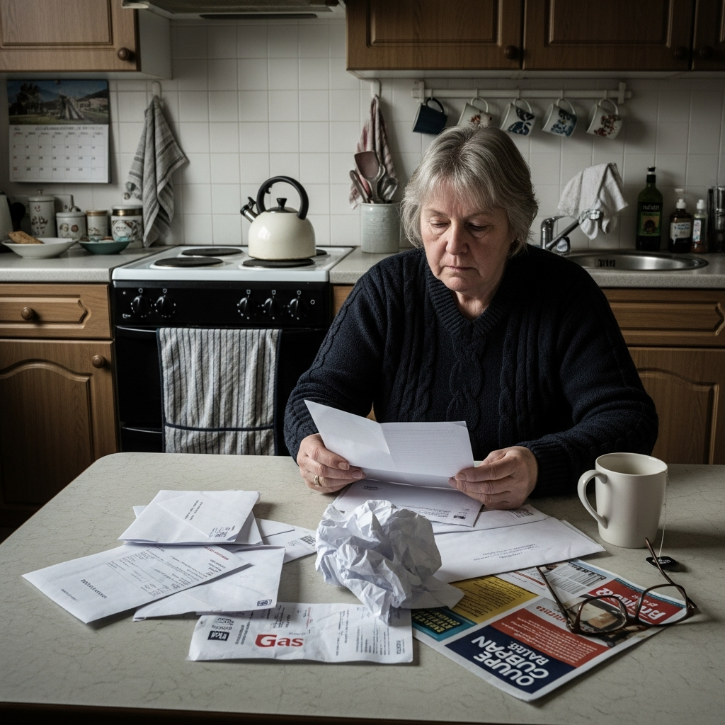 UK homeowner reviewing BUS grant approval letter for a heat pump installation