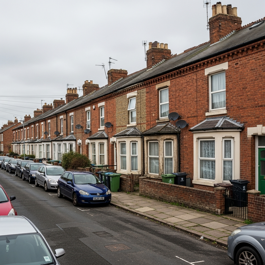 UK terraced houses where external wall insulation would wrap the entire building for maximum heat pump efficiency